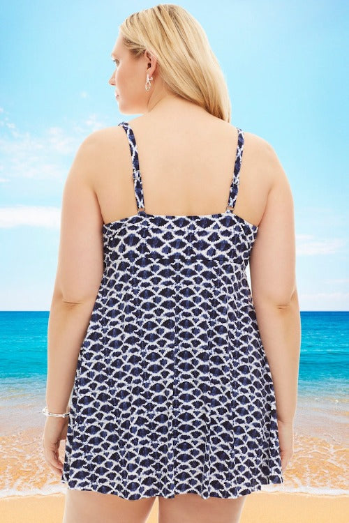 Soar into Summer looking fabulous with the Penbrooke Indigo Cloud Fly Away Swimdress! Perfect for days at the beach with its adjustable straps, supportive powermesh bra and even a front powermesh lining to keep you confident and secure! Keep your competition on their toes in this stylish and comfy swimdress! No need to ‘fly away’ with worry, this swim dress has got you covered