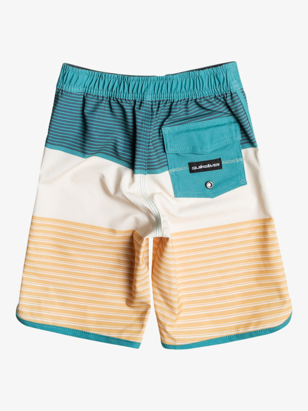Hit the beach and beyond in style with the Surfsilk Boardshorts for boys! Crafted with 4-way stretch fabric made from recycled materials - no slowing down on your beach-side shenanigans - plus a plant-based hydrophobic coating that offers superior comfort and rash-free vibes, so the only thing you gotta worry about is catching those waves! 🌊 Yew, let the good vibes roll! 🤘    EQKB03404