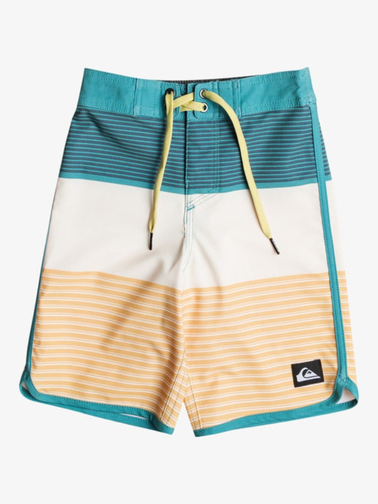 Hit the beach and beyond in style with the Surfsilk Boardshorts for boys! Crafted with 4-way stretch fabric made from recycled materials - no slowing down on your beach-side shenanigans - plus a plant-based hydrophobic coating that offers superior comfort and rash-free vibes, so the only thing you gotta worry about is catching those waves! 🌊 Yew, let the good vibes roll! 🤘    EQKB03404
