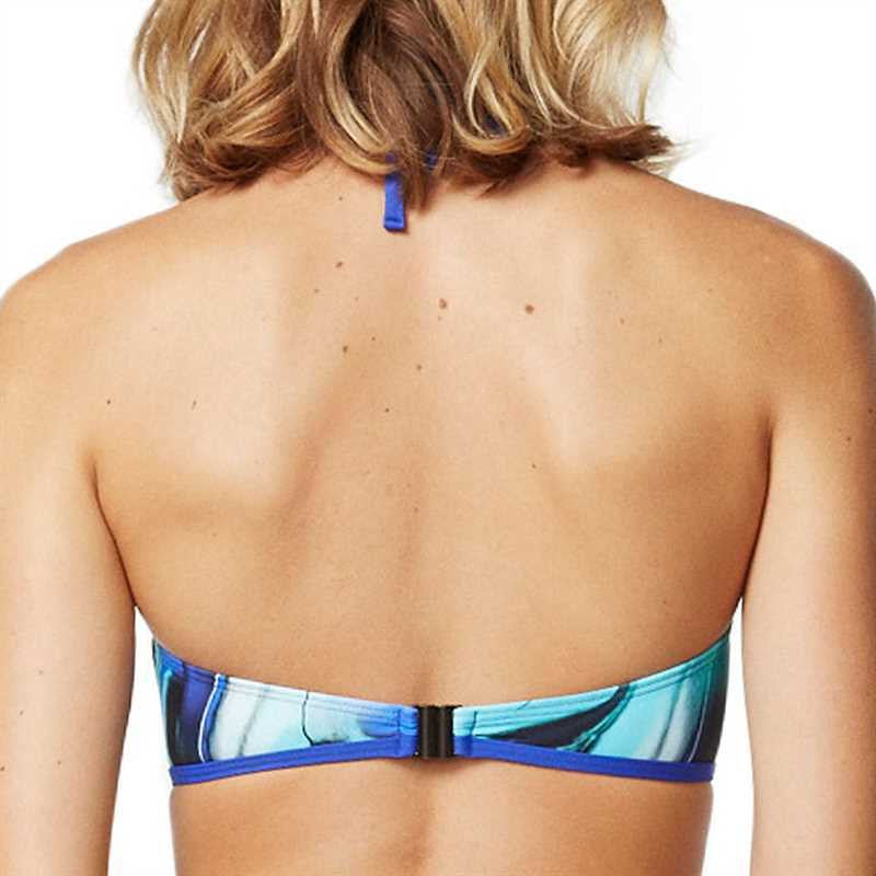 Turn up your beach style with the Freedom Twist Bandeau! The molded cups and silicone wires are designed to give you shape and support, while the removable halter strap and clip back closure keep it secure. Plus, the gripper tape ensures you won't be slipping and sliding around - now that's something to shout about!