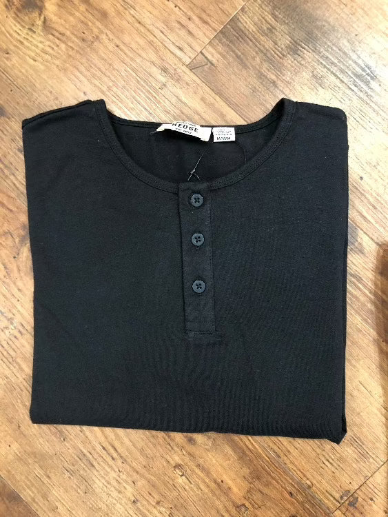 Edge up your wardrobe with Hedge's essential basics! The lightweight fabric makes this Jersey Long Sleeve ideal for layering once the temps take a dive. Black is basically black - but not quite ;)