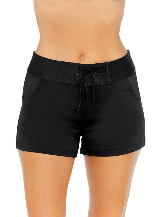 Say goodbye to board shorts that are stiffer than a straight-edge ruler and hello to Leilani Beachy Swim Shorts. These silky smooth shorts with their soft stretch fabric and wide, stretchy waistband hug your curves and hold their shape, so you can strut your stuff with confidence!