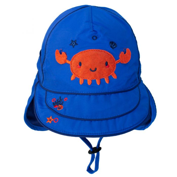 This Kids Crab Hat is the perfect way to let your child explore the sea without fear of too much sun! With 100% Nylon and an incredible UV protection of 50+, your little mollusk will feel the breeze while staying safe. Plus, with adjustable crown and removable chin straps, the hat isn't going anywhere! Now THAT'S what we call crab-ulous.